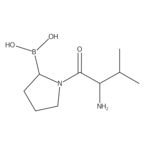 (1-((S)-2-Amino-3-methylbutanoyl)pyrrolidin-2-yl)boronic acid Structure