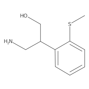 3-Amino-2-[2-(methylsulfanyl)phenyl]propan-1-ol结构式