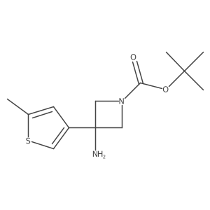 tert-Butyl 3-amino-3-(5-methylthiophen-3-yl)azetidine-1-carboxylate Structure