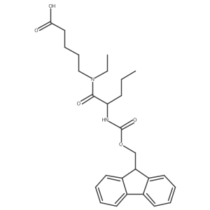5-[(2S)-N-ethyl-2-({[(9H-fluoren-9-yl)methoxy]carbonyl}amino)pentanamido]pentanoic acid Structure