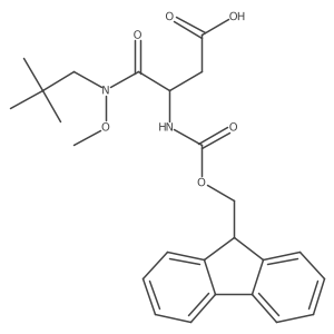 3-[(2,2-dimethylpropyl)(methoxy)carbamoyl]-3-({[(9H-fluoren-9-yl)methoxy]carbonyl}amino)propanoic acid结构式