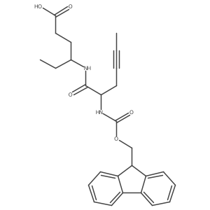4-[2-({[(9H-fluoren-9-yl)methoxy]carbonyl}amino)hex-4-ynamido]hexanoic acid Structure