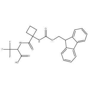 2-{[1-({[(9H-fluoren-9-yl)methoxy]carbonyl}amino)cyclobutyl]formamido}-3,3,3-trifluoropropanoic acid结构式