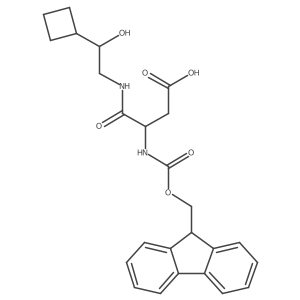 3-[(2-cyclobutyl-2-hydroxyethyl)carbamoyl]-3-({[(9H-fluoren-9-yl)methoxy]carbonyl}amino)propanoic acid结构式