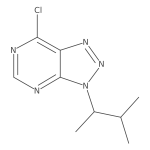 7-chloro-3-(3-methylbutan-2-yl)-3H-[1,2,3]triazolo[4,5-d]pyrimidine Structure