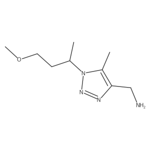 [1-(4-methoxybutan-2-yl)-5-methyl-1H-1,2,3-triazol-4-yl]methanamine结构式