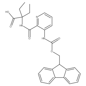 2-ethyl-2-{[3-({[(9H-fluoren-9-yl)methoxy]carbonyl}amino)pyridin-2-yl]formamido}butanoic acid结构式