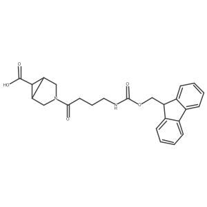 3-[4-({[(9H-fluoren-9-yl)methoxy]carbonyl}amino)butanoyl]-3-azabicyclo[3.1.0]hexane-6-carboxylic acid结构式