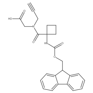 2-{1-[1-({[(9H-fluoren-9-yl)methoxy]carbonyl}amino)cyclobutyl]-N-(prop-2-yn-1-yl)formamido}acetic acid Structure