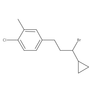 4-(3-Bromo-3-cyclopropylpropyl)-1-chloro-2-methylbenzene结构式