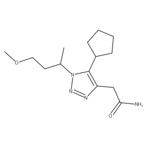 2-[5-cyclopentyl-1-(4-methoxybutan-2-yl)-1H-1,2,3-triazol-4-yl]acetamide结构式