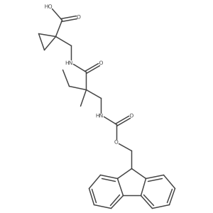 1-({2-[({[(9H-fluoren-9-yl)methoxy]carbonyl}amino)methyl]-2-methylbutanamido}methyl)cyclopropane-1-carboxylic acid结构式