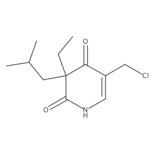 5-(Chloromethyl)-3-ethyl-3-(2-methylpropyl)-1,2,3,4-tetrahydropyridine-2,4-dione Structure