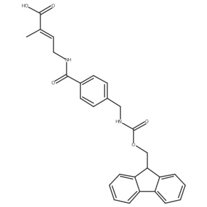 4-({4-[({[(9H-fluoren-9-yl)methoxy]carbonyl}amino)methyl]phenyl}formamido)-2-methylbut-2-enoic acid Structure