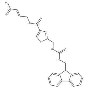 4-({2-[({[(9H-fluoren-9-yl)methoxy]carbonyl}amino)methyl]-1,3-thiazol-4-yl}formamido)but-2-enoic acid Structure