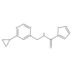 N-[(6-cyclopropylpyrimidin-4-yl)methyl]thiophene-2-carboxamide Structure
