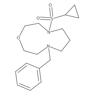 4-Benzyl-8-(cyclopropylsulfonyl)-1,4,8-oxadiazecane结构式