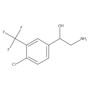 (1R)-2-amino-1-[4-chloro-3-(trifluoromethyl)phenyl]ethan-1-ol结构式