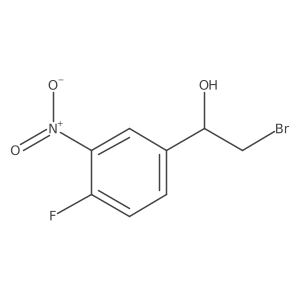 2-Bromo-1-(4-fluoro-3-nitrophenyl)ethan-1-ol结构式