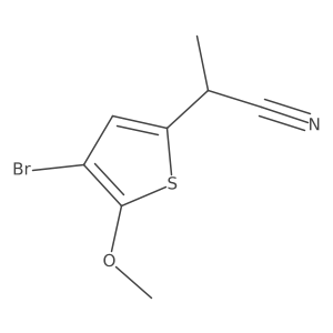 2-(4-Bromo-5-methoxythiophen-2-yl)propanenitrile Structure