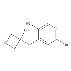 3-[(5-bromo-2-hydroxy-phenyl)methyl]azetidin-3-ol结构式