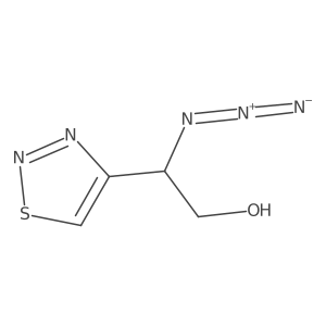 2-Azido-2-(1,2,3-thiadiazol-4-yl)ethan-1-ol结构式