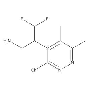 2-(3-Chloro-5,6-dimethylpyridazin-4-yl)-3,3-difluoropropan-1-amine结构式