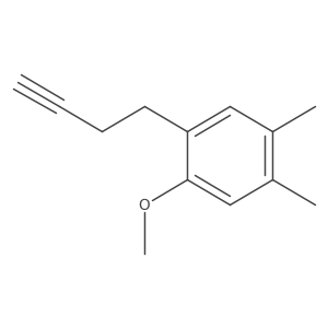 1-(But-3-yn-1-yl)-2-methoxy-4,5-dimethylbenzene结构式