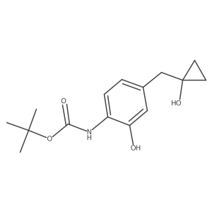 tert-butyl N-{2-hydroxy-4-[(1-hydroxycyclopropyl)methyl]phenyl}carbamate结构式