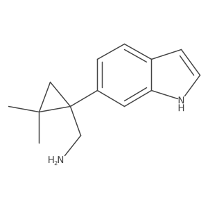 [1-(1H-indol-6-yl)-2,2-dimethylcyclopropyl]methanamine Structure