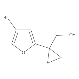 [1-(4-Bromofuran-2-yl)cyclopropyl]methanol结构式