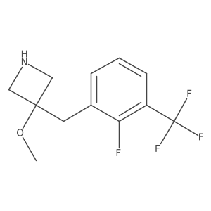 3-{[2-Fluoro-3-(trifluoromethyl)phenyl]methyl}-3-methoxyazetidine结构式