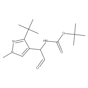 tert-butyl N-[1-(3-tert-butyl-1-methyl-1H-pyrazol-4-yl)-2-oxoethyl]carbamate结构式