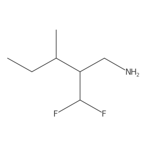 2-(Aminomethyl)-1,1-difluoro-3-methylpentane结构式