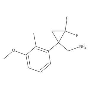 [2,2-Difluoro-1-(3-methoxy-2-methylphenyl)cyclopropyl]methanamine Structure