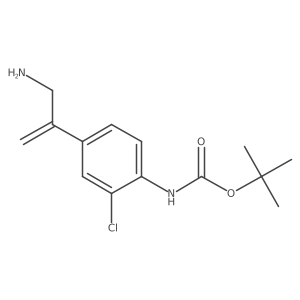 tert-butyl N-[4-(3-aminoprop-1-en-2-yl)-2-chlorophenyl]carbamate Structure