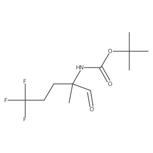 tert-butyl N-(5,5,5-trifluoro-2-methyl-1-oxopentan-2-yl)carbamate结构式
