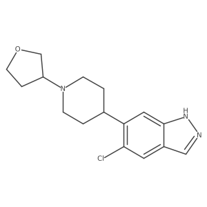 5-Chloro-6-[1-(tetrahydro-3-furanyl)-4-piperidinyl]-1H-indazole结构式
