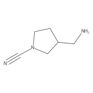 3-(Aminomethyl)pyrrolidine-1-carbonitrile Structure
