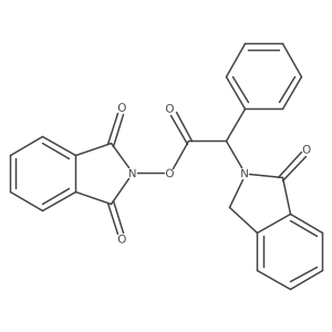 1,3-dioxo-2,3-dihydro-1H-isoindol-2-yl (2R)-2-(1-oxo-2,3-dihydro-1H-isoindol-2-yl)-2-phenylacetate结构式