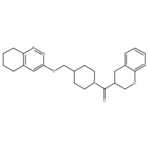 3-{[1-(3,4-dihydro-2H-1-benzopyran-3-carbonyl)piperidin-4-yl]methoxy}-5,6,7,8-tetrahydrocinnoline结构式