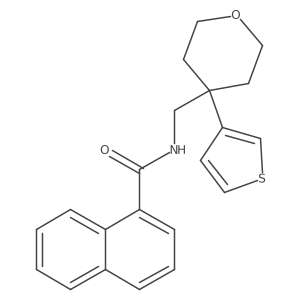N-{[4-(thiophen-3-yl)oxan-4-yl]methyl}naphthalene-1-carboxamide结构式