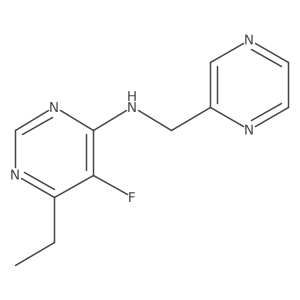 6-ethyl-5-fluoro-N-[(pyrazin-2-yl)methyl]pyrimidin-4-amine结构式