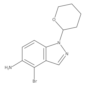 4-Bromo-1-(tetrahydro-2H-pyran-2-YL)-1H-indazol-5-amine Structure