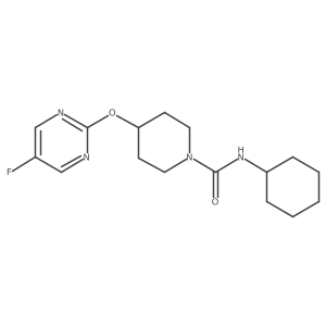 N-cyclohexyl-4-[(5-fluoropyrimidin-2-yl)oxy]piperidine-1-carboxamide结构式