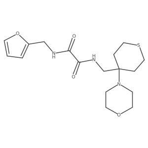 N-[(furan-2-yl)methyl]-N'-{[4-(morpholin-4-yl)thian-4-yl]methyl}ethanediamide结构式