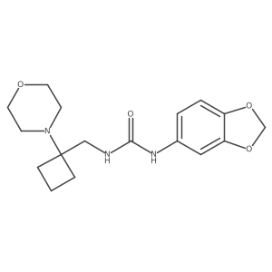 1-(2H-1,3-benzodioxol-5-yl)-3-{[1-(morpholin-4-yl)cyclobutyl]methyl}urea结构式