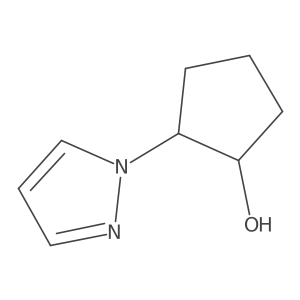 (1R,2S)-2-(1H-Pyrazol-1-yl)cyclopentan-1-ol结构式