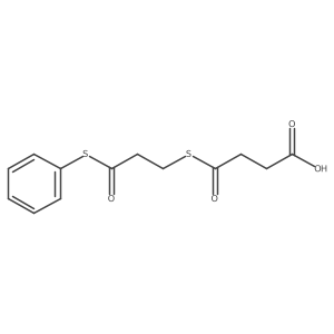 4-Oxo-4-((3-oxo-3-(phenylthio)propyl)thio)butanoic acid Structure