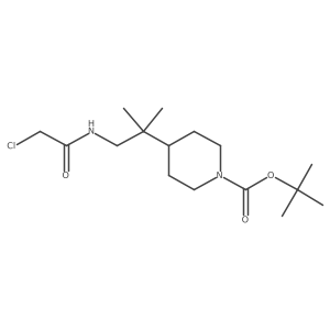 Tert-butyl 4-[1-(2-chloroacetamido)-2-methylpropan-2-yl]piperidine-1-carboxylate Structure